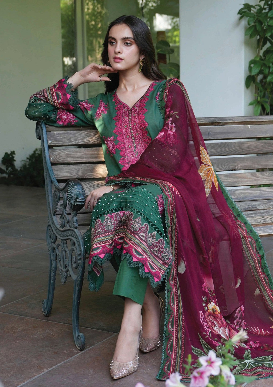 Meerak Summer Wine Lawn'25 (Gardenia)