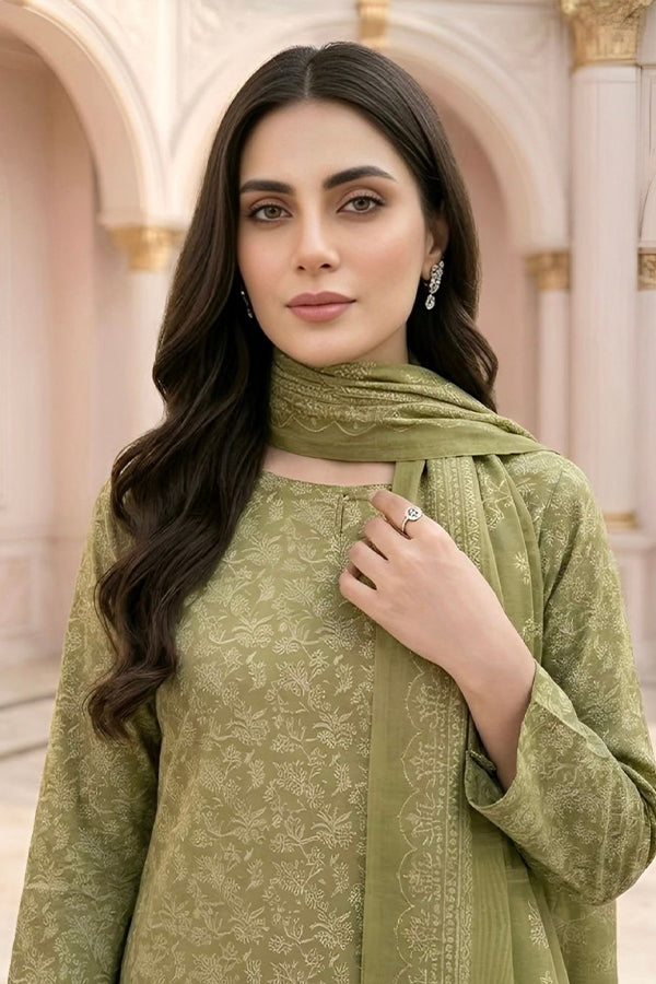 BR Sehar Dhanak'26 3Pcs D#6 (M Green)