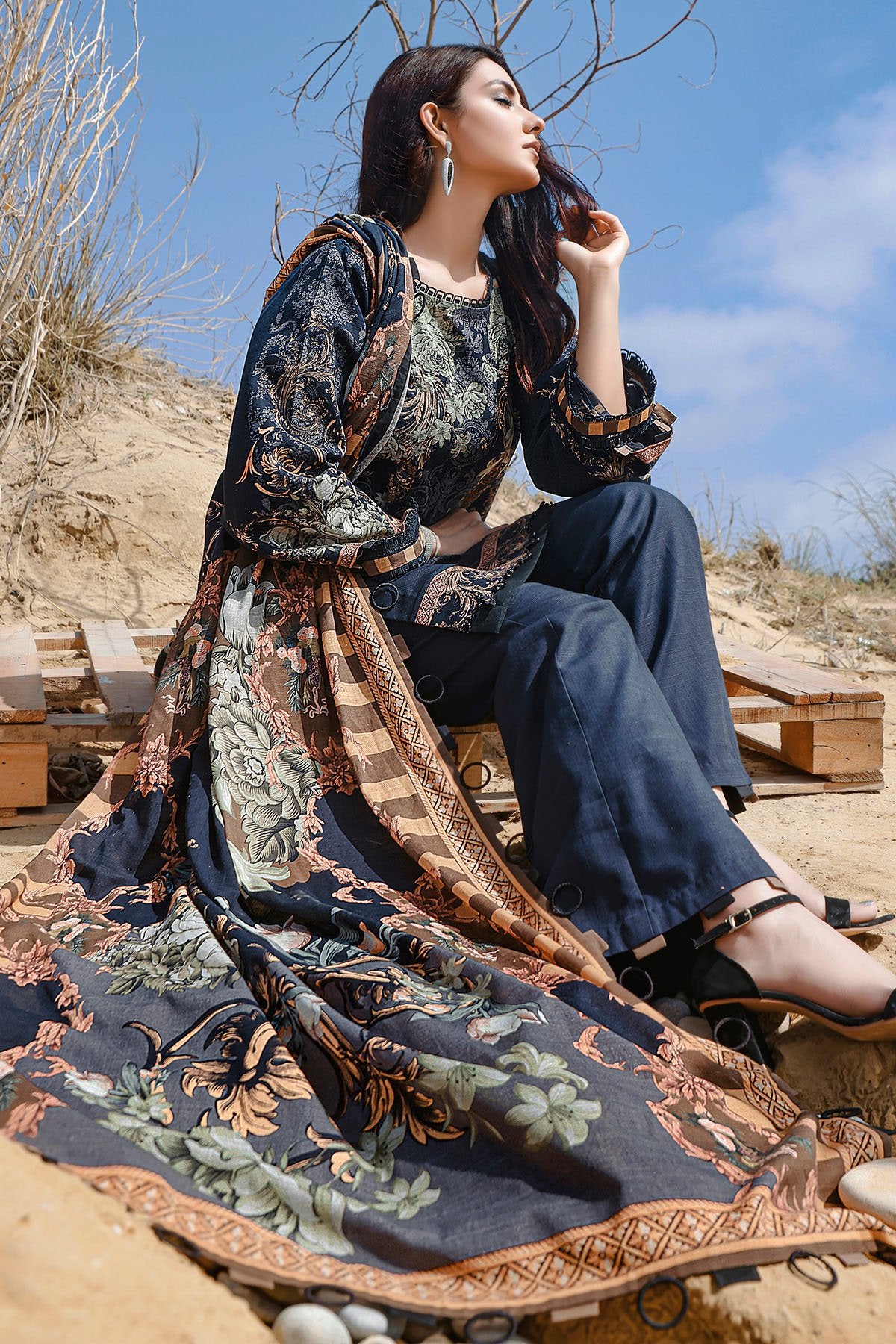 Grande Print Khaddar'21 D#19858 B