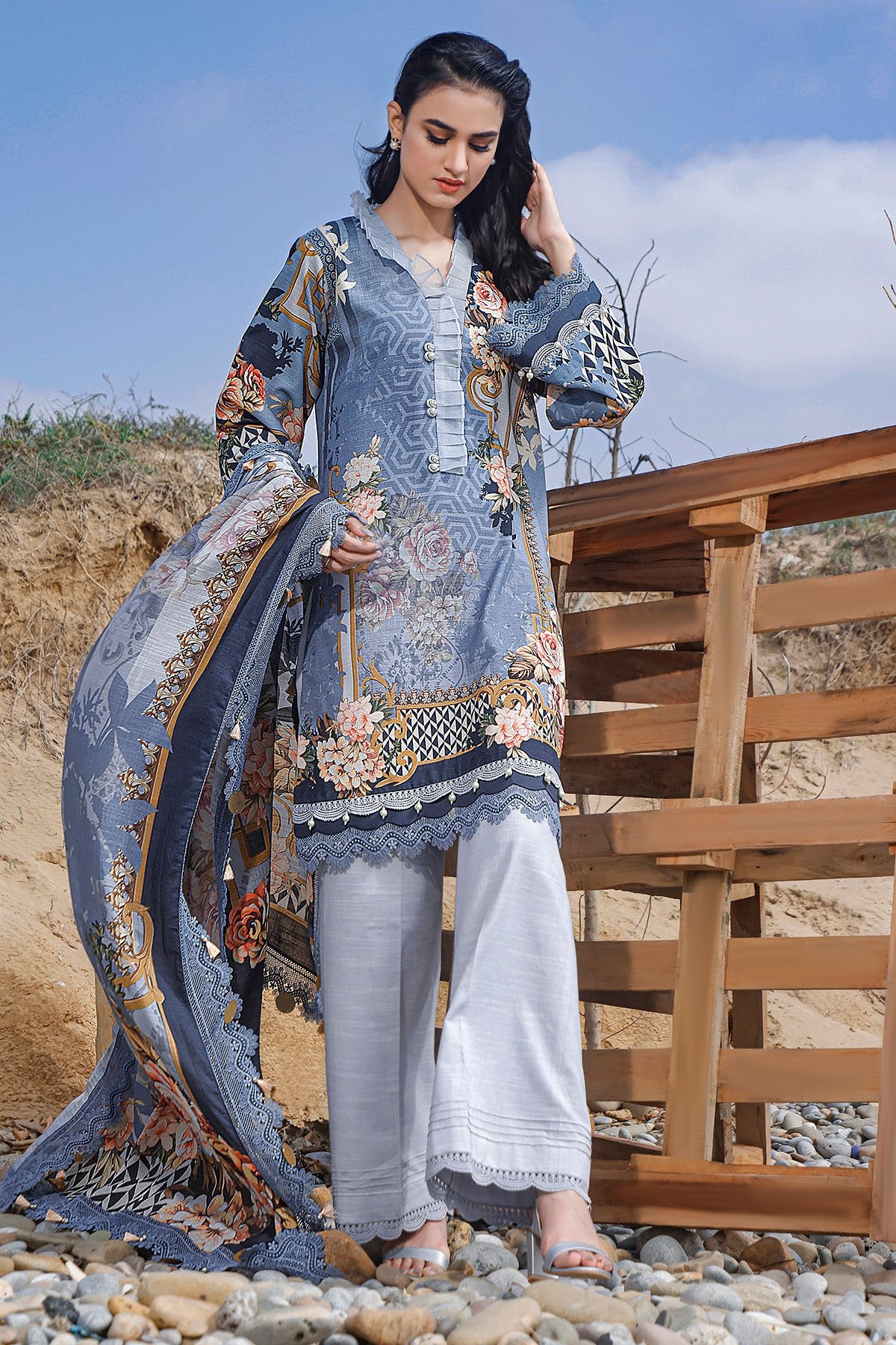 Grande Print Khaddar'21 D#19878 B
