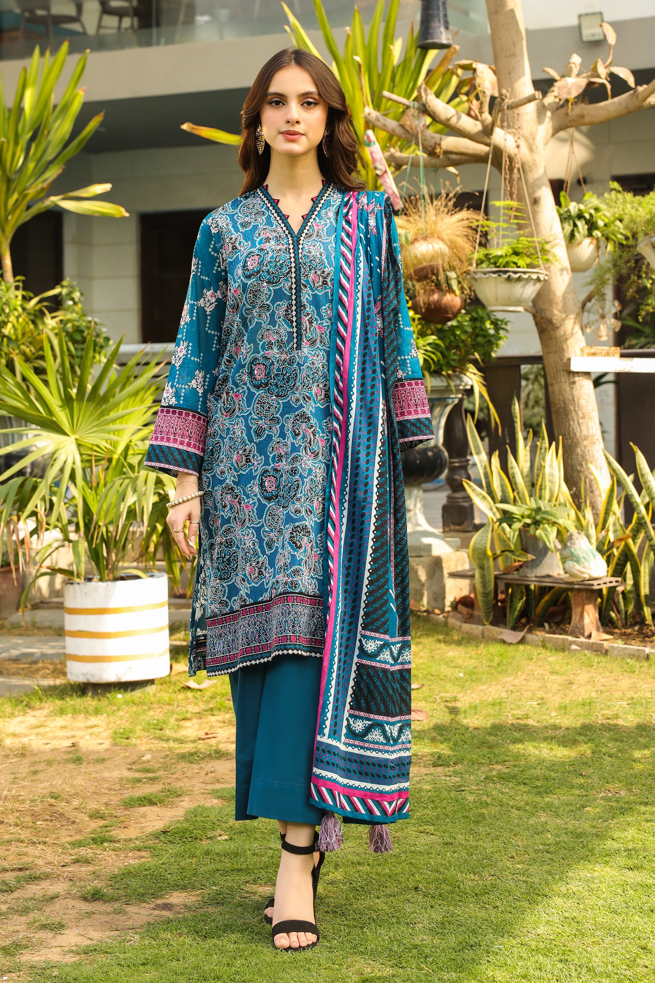 Lakhany Komal Print Lawn`24 MM#12-B