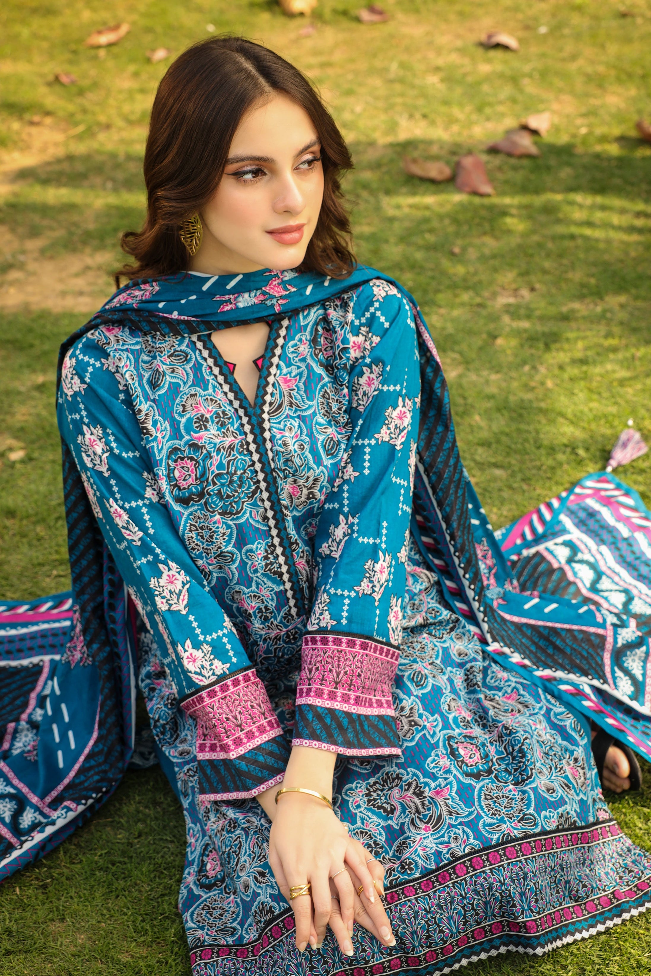 Lakhany Komal Print Lawn`24 MM#12-B