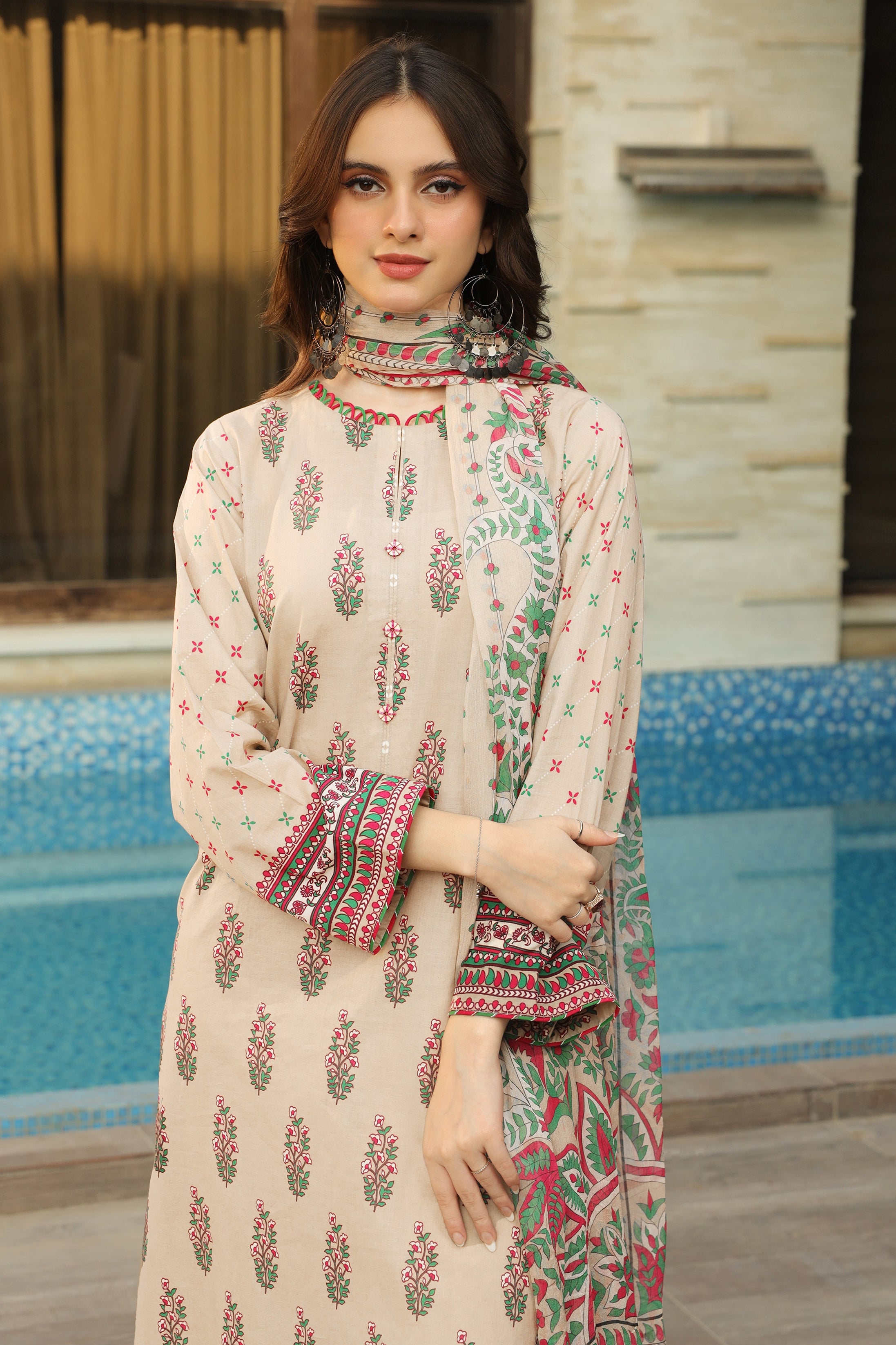 Lakhany Komal Print Lawn`24 SR#197-B