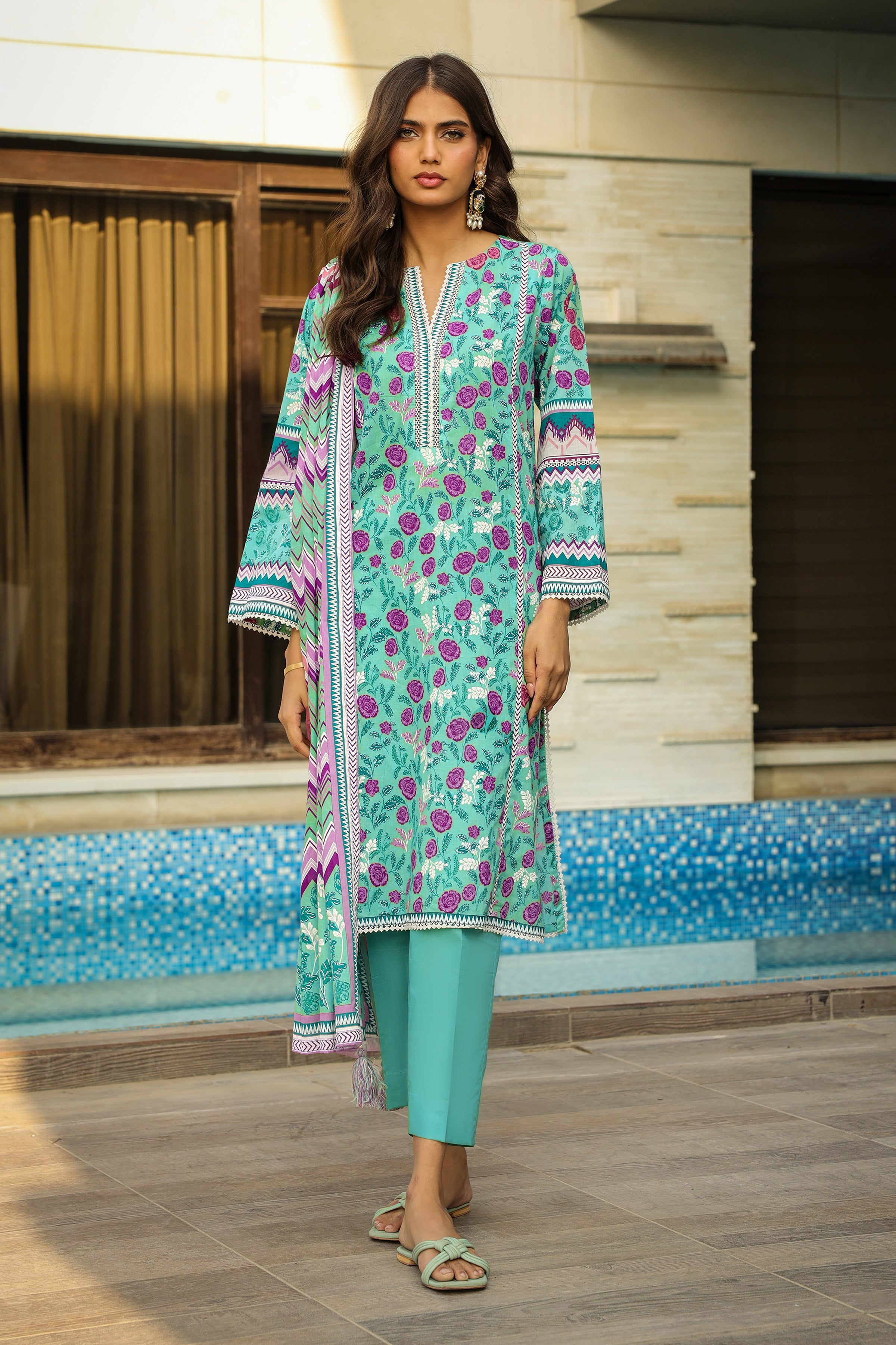 Lakhany Komal Print Lawn`24 MM#13-A