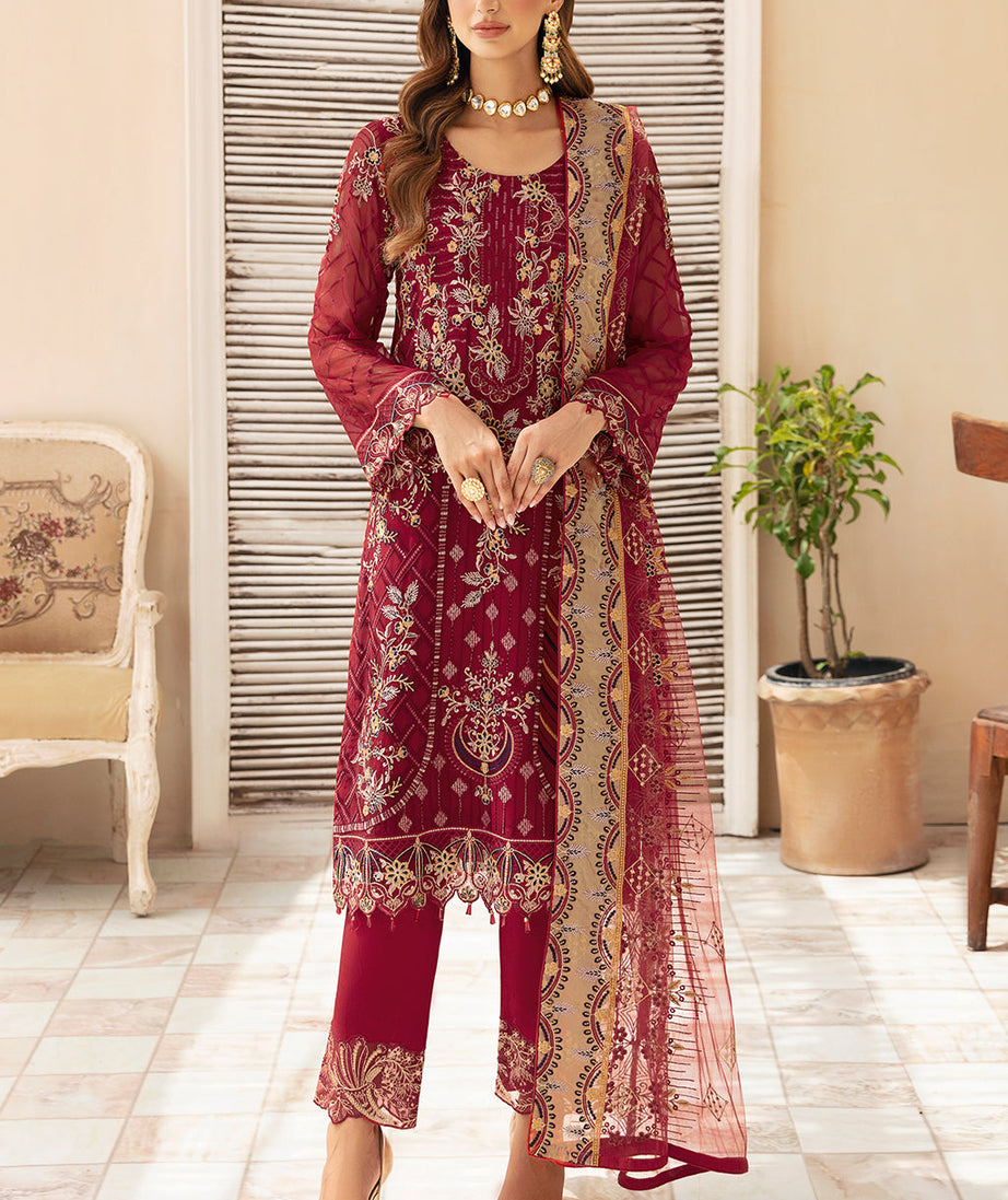 Ramsha Chevron L-Chiffon`24 Vol-9 A#907