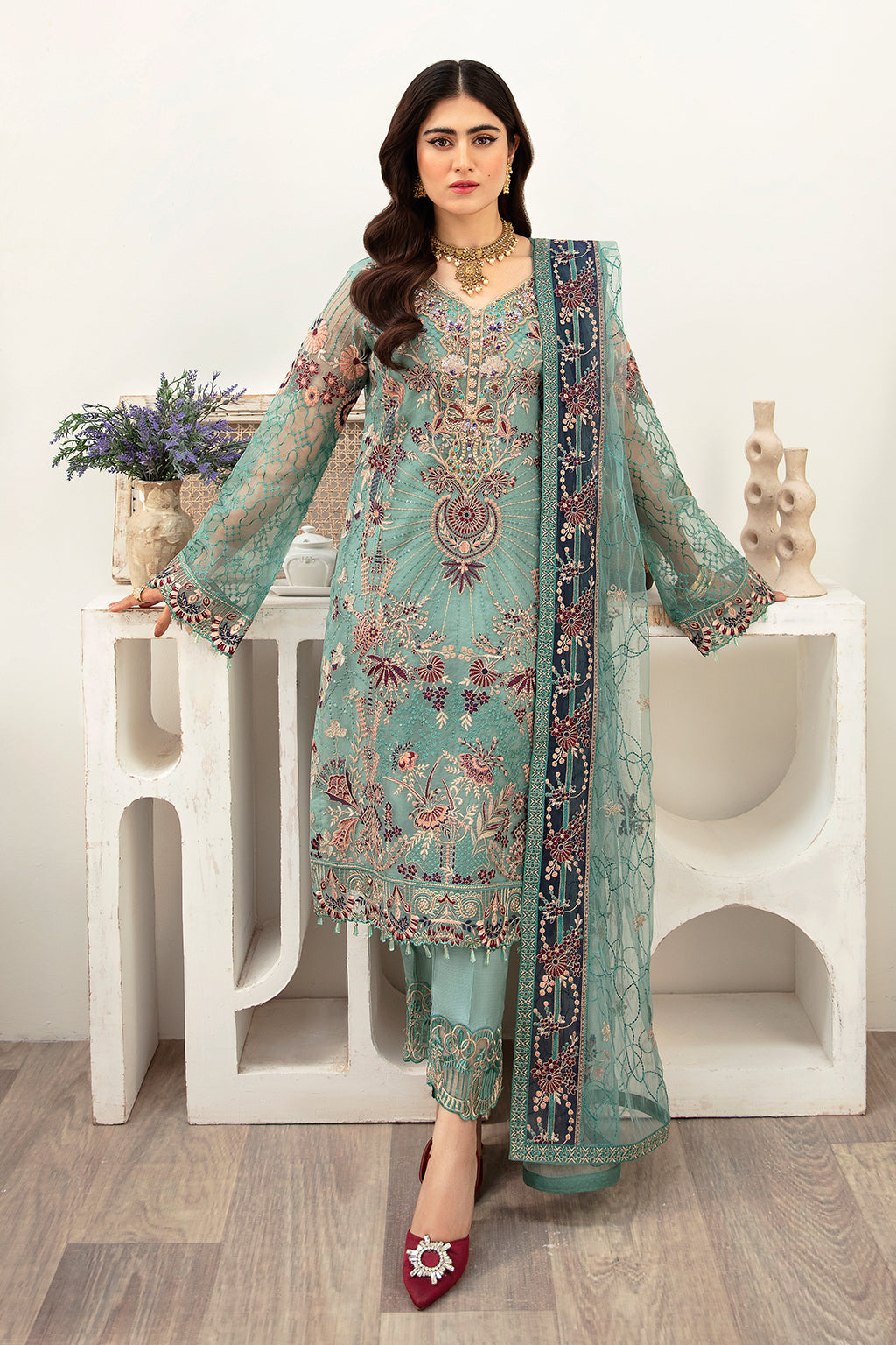 Ramsha Minhal Chiffon'24 Vol-10 M#1001