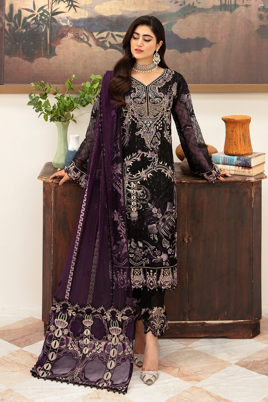 Ramsha Minhal Chiffon'24 Vol-10 M#1006