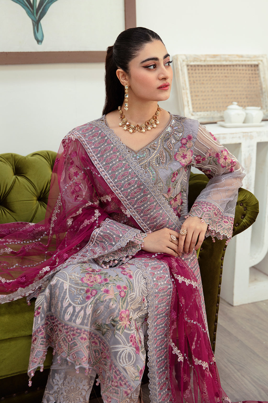 Ramsha Minhal Chiffon'24 Vol-10 M#1008