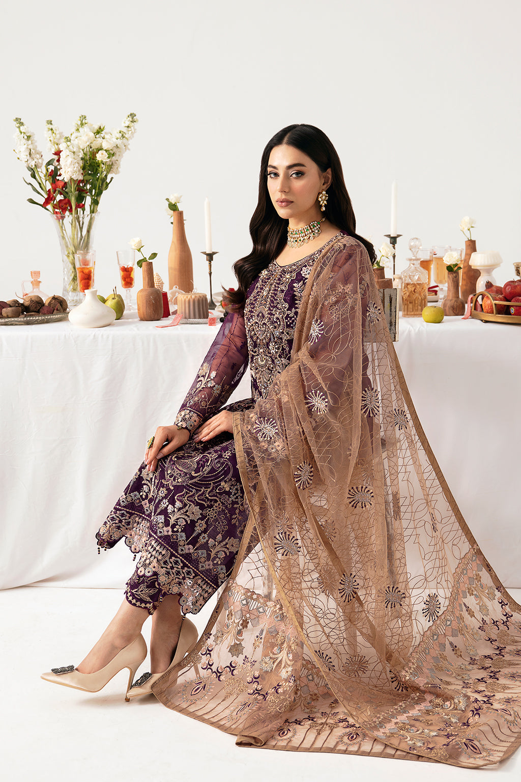 Ramsha Minhal Organza'24 Vol-11 M#1109