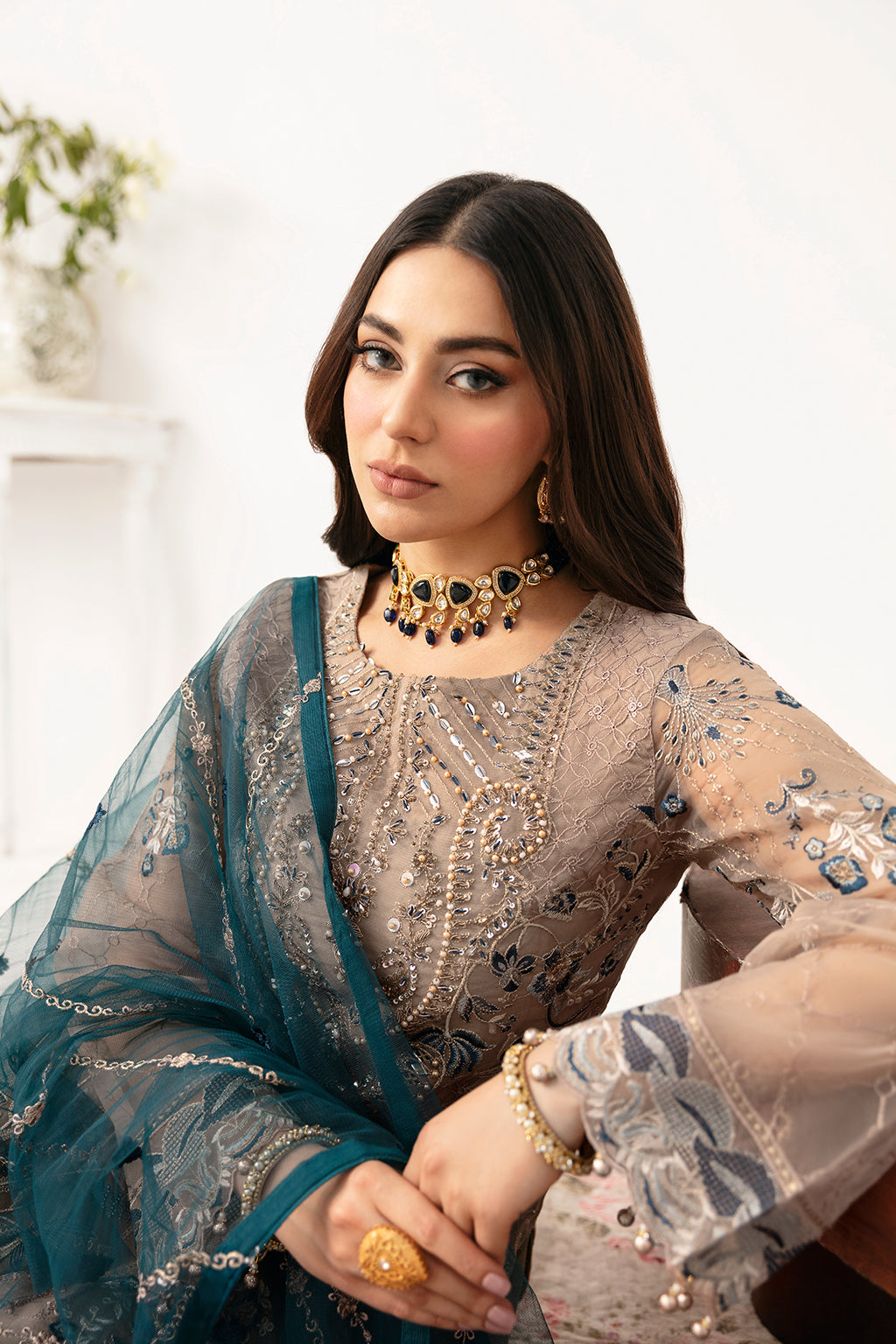 Ramsha Minhal Organza'24 Vol-11 M#1106