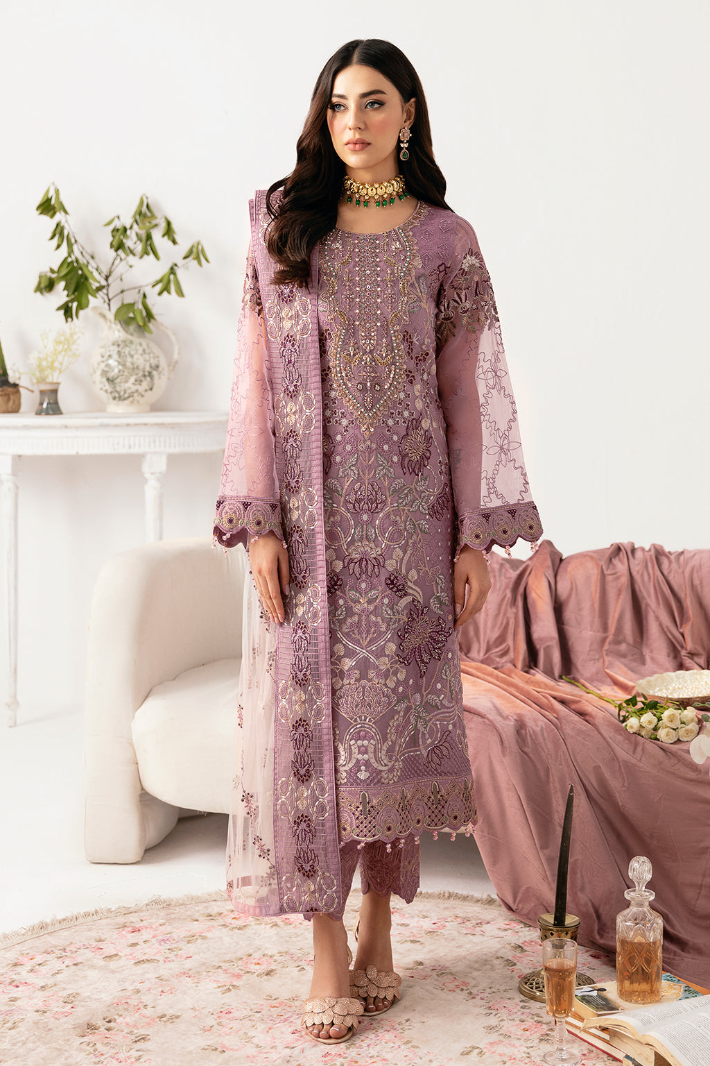 Ramsha Minhal Organza'24 Vol-11 M#1107