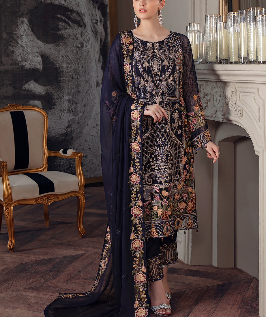 Ramsha Chevron Chiffon`22 Vol-5 D#506