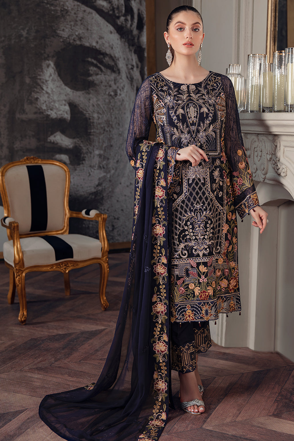 Ramsha Chevron Chiffon`22 Vol-5 D#506