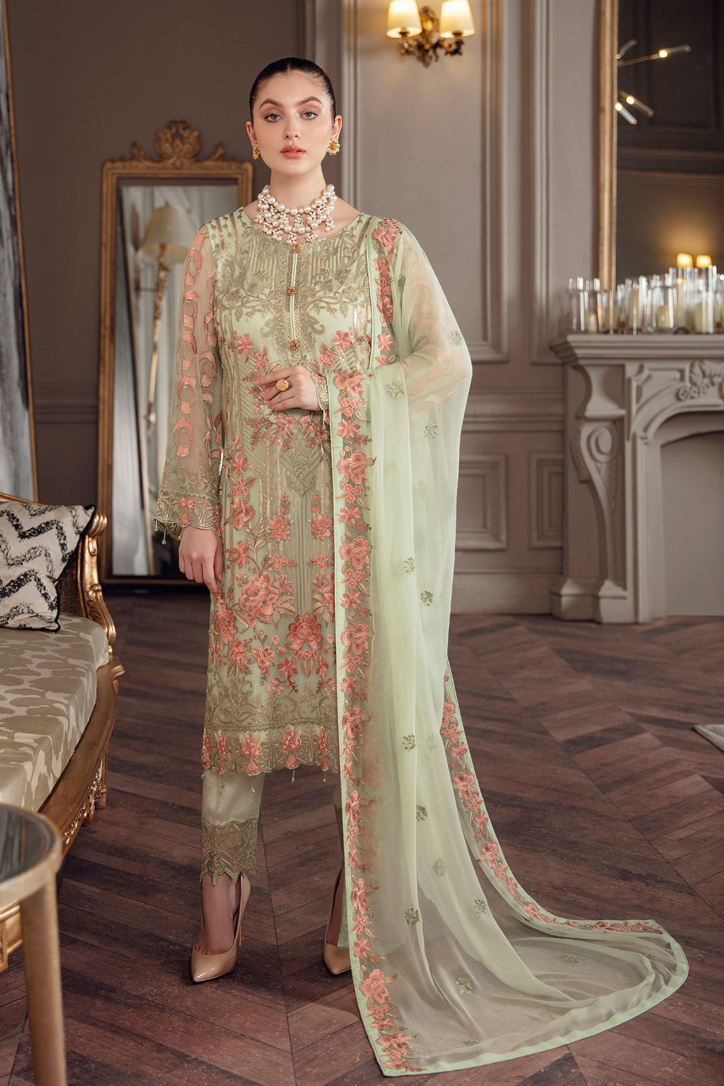 Ramsha Chevron Chiffon`22 Vol-5 D#509