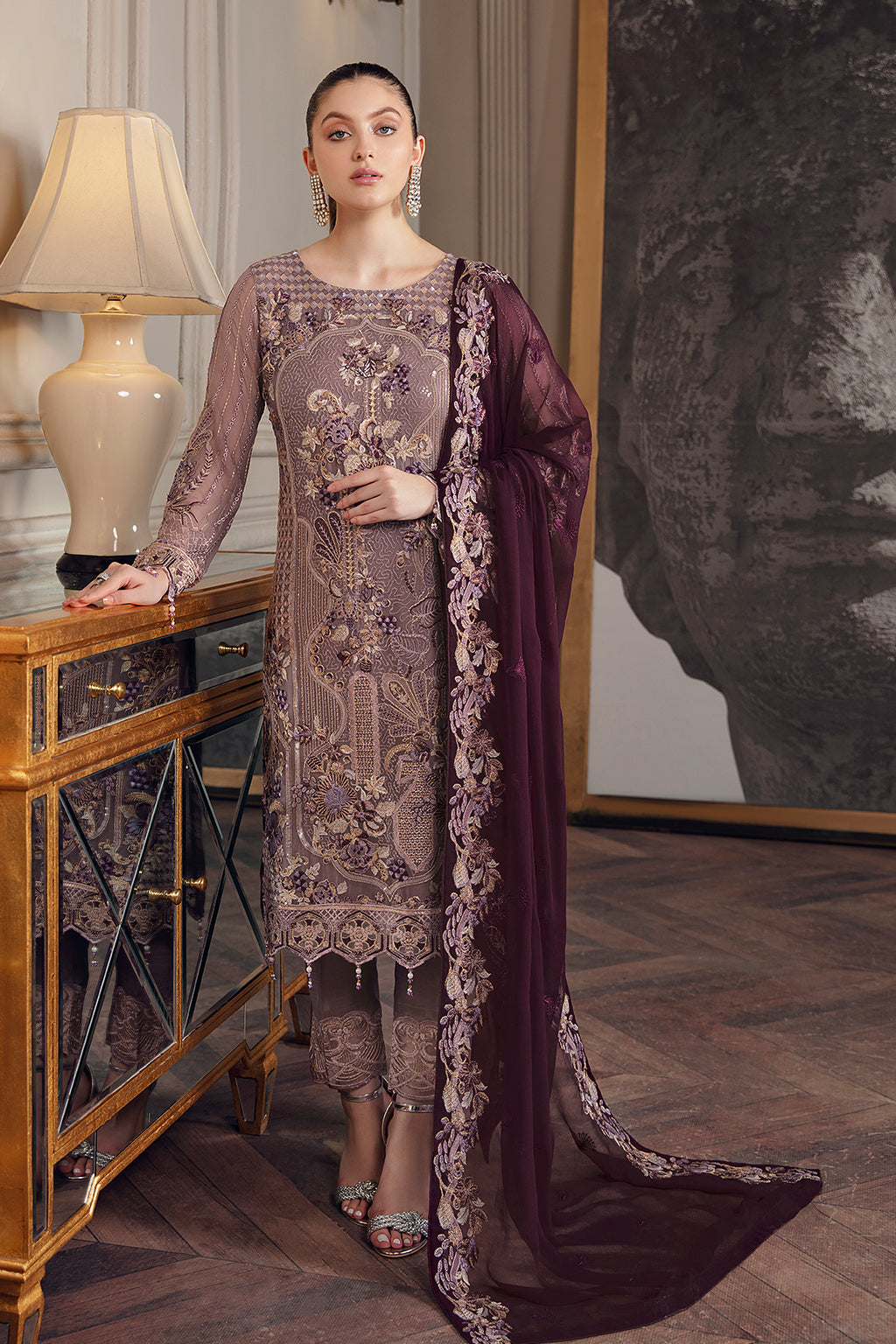 Ramsha Chevron Chiffon`22 Vol-5 D#510