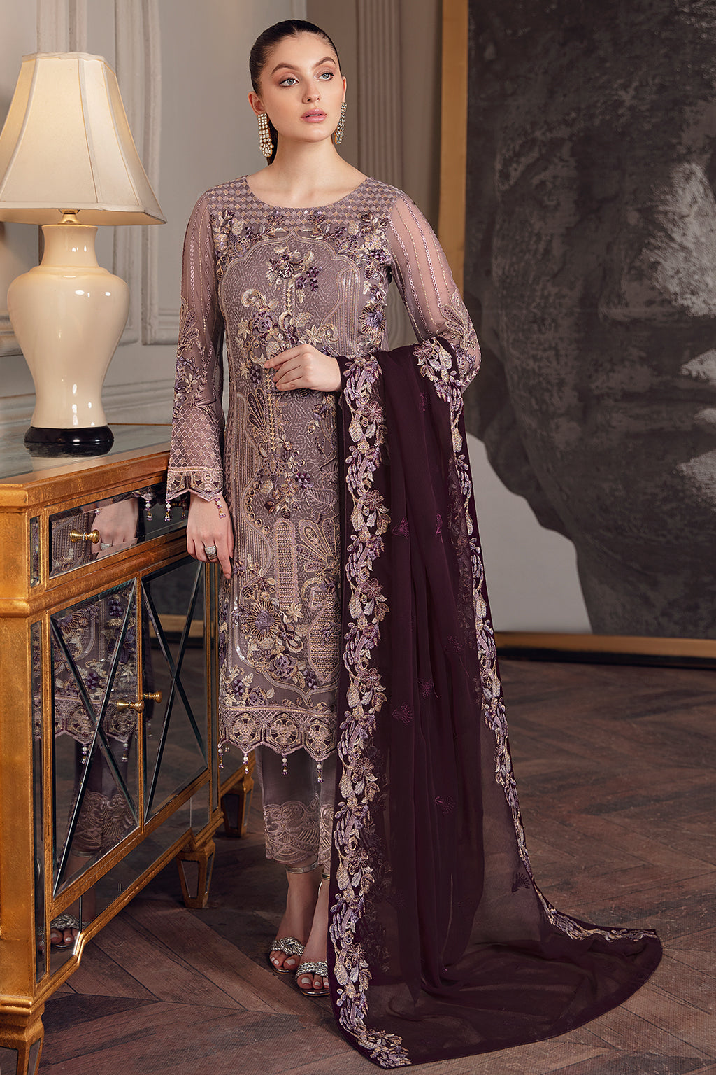 Ramsha Chevron Chiffon`22 Vol-5 D#510
