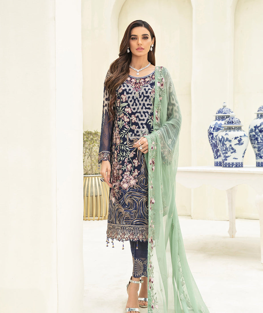 Ramsha Chevron L/Chiffon`22 D#306 (Vol-3)