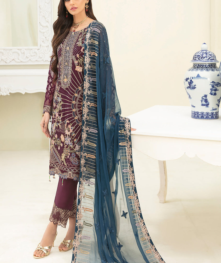 Ramsha Chevron L/Chiffon`22 D#303 (Vol-3)