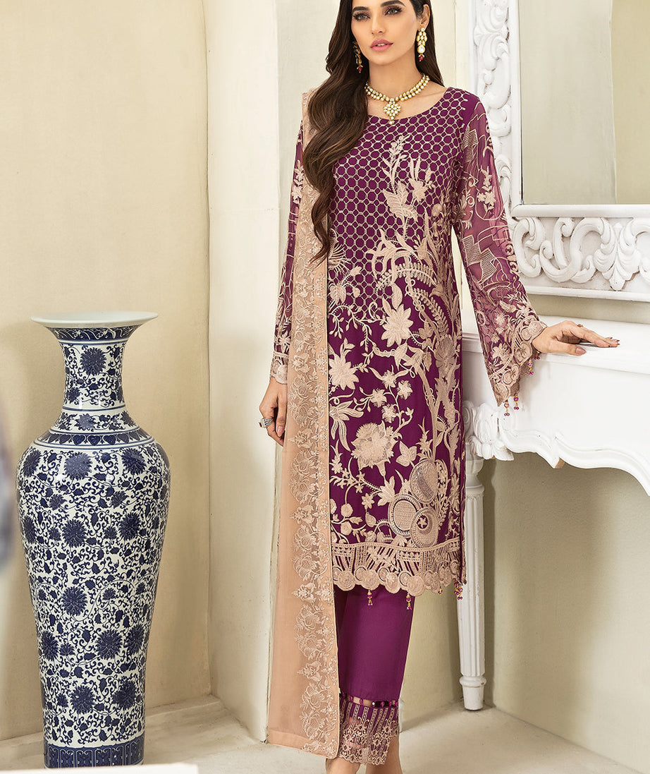 Ramsha Chevron L/Chiffon`22 D#307 (Vol-3)