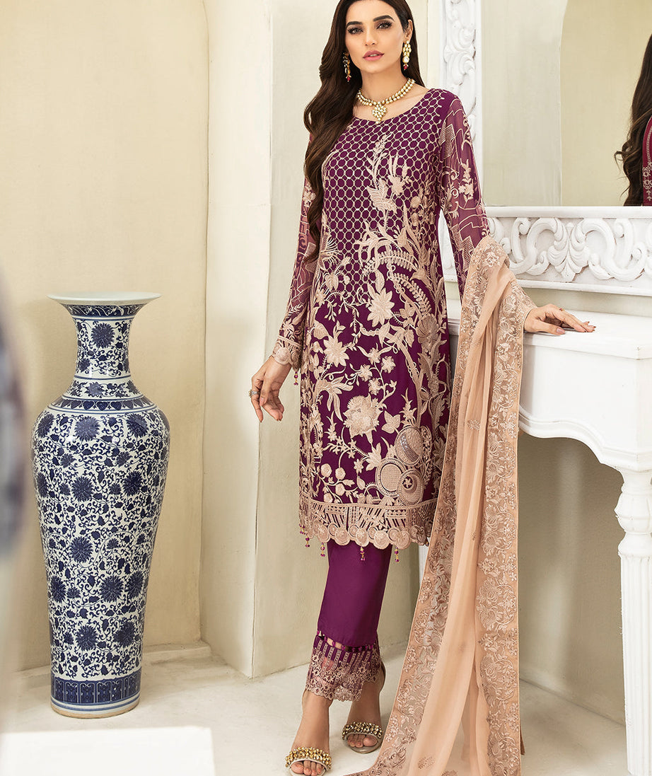 Ramsha Chevron L/Chiffon`22 D#307 (Vol-3)