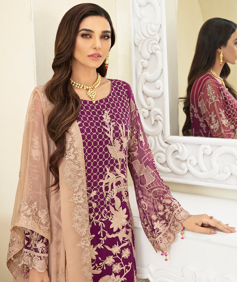 Ramsha Chevron L/Chiffon`22 D#307 (Vol-3)