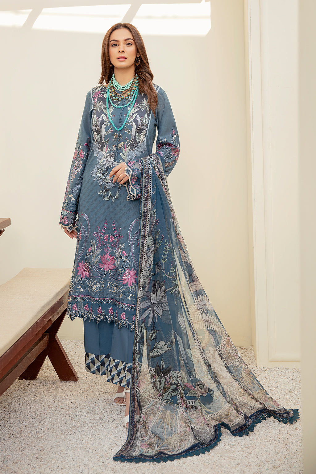 Mashaal Luxury Lawn`22 Vol-3 L#303