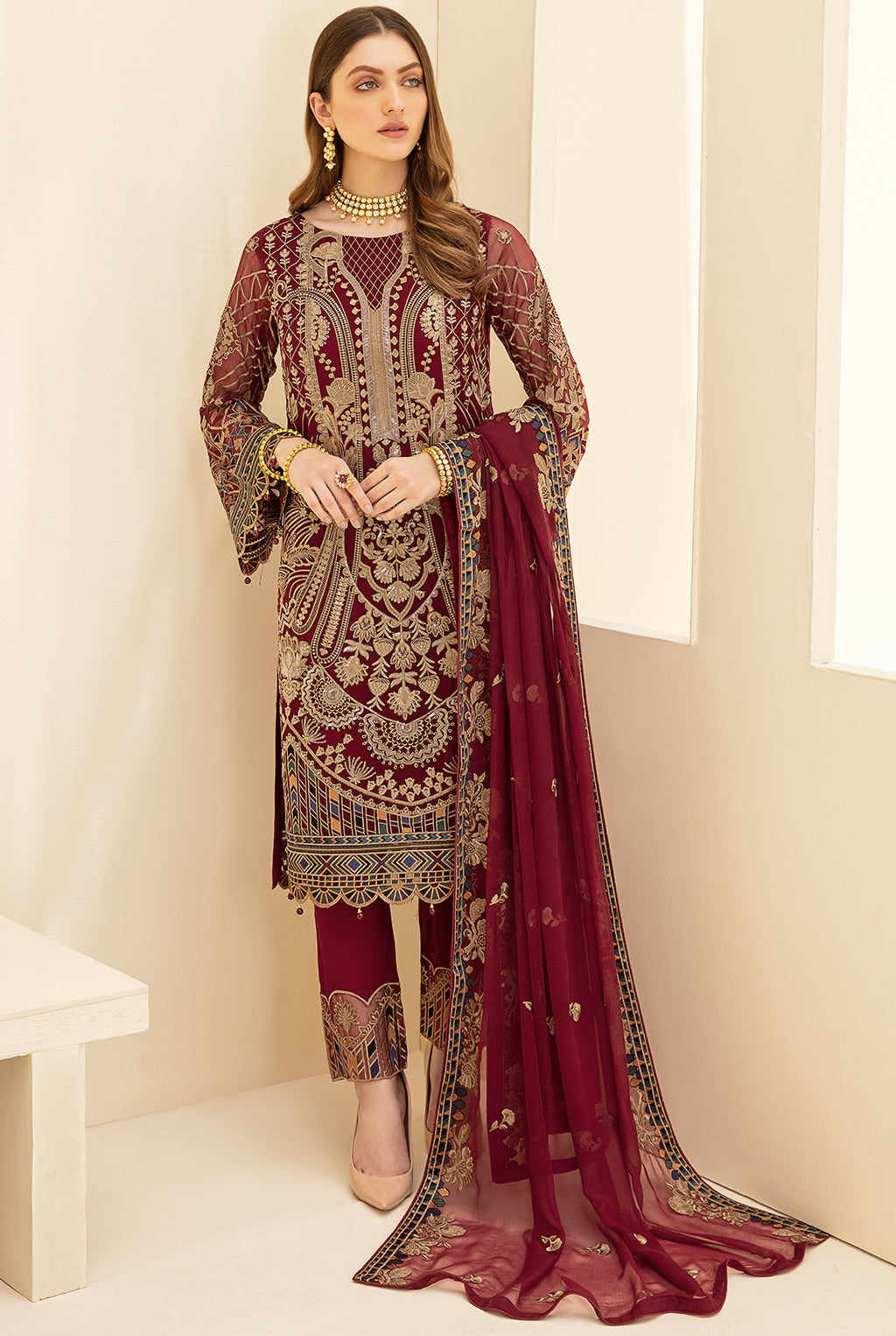 Ramsha Rangoon Collection`22 D#708 (Vol-7)