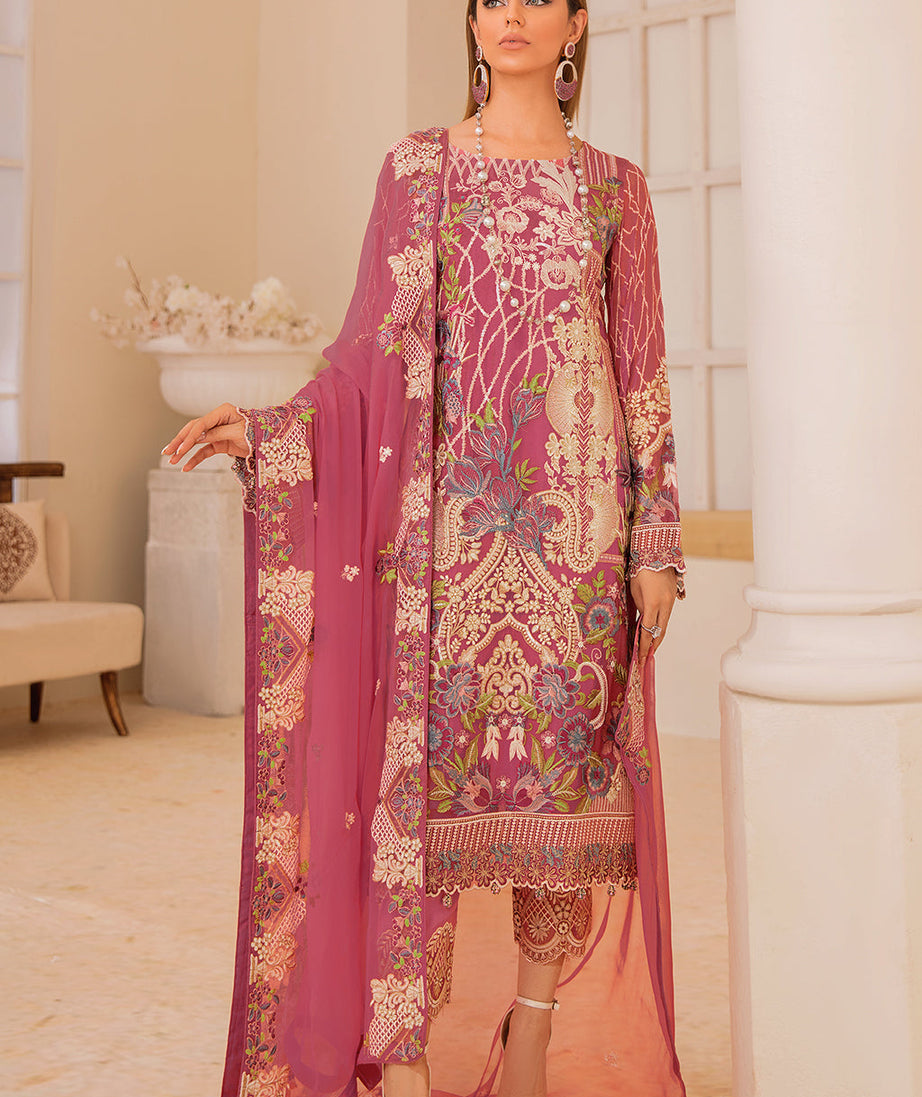 Ramsha Chevron L/Chiffon`22 D#407 (Vol-4)