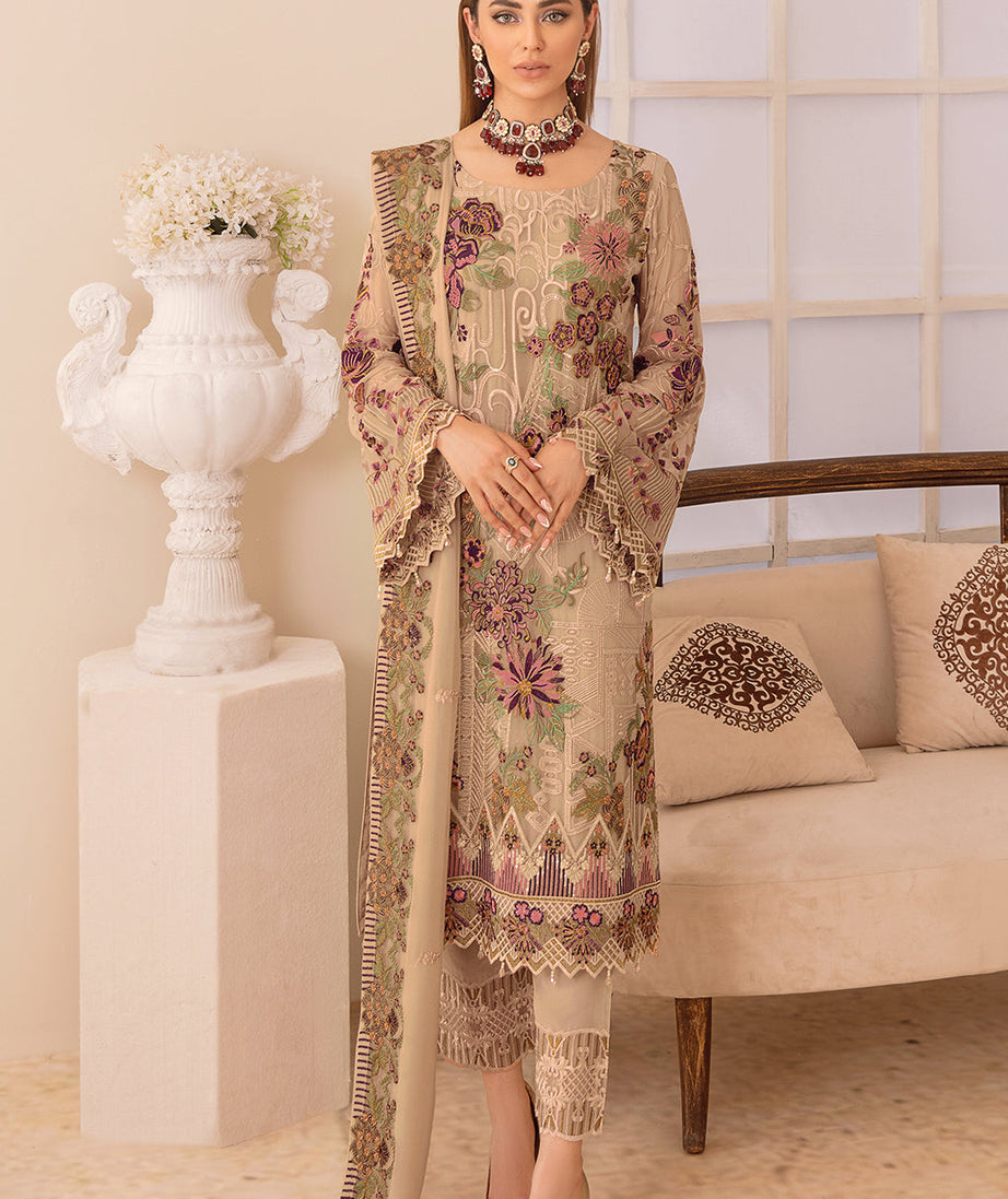 Ramsha Chevron L/Chiffon`22 D#410 (Vol-4)