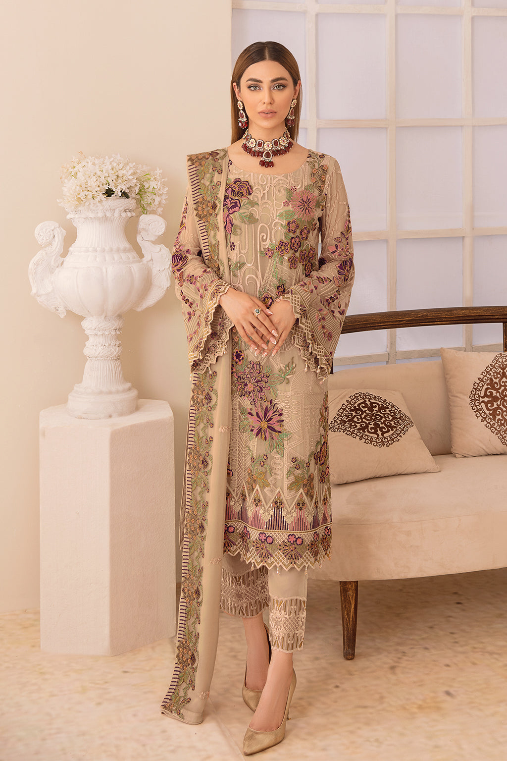 Ramsha Chevron L/Chiffon`22 D#410 (Vol-4)