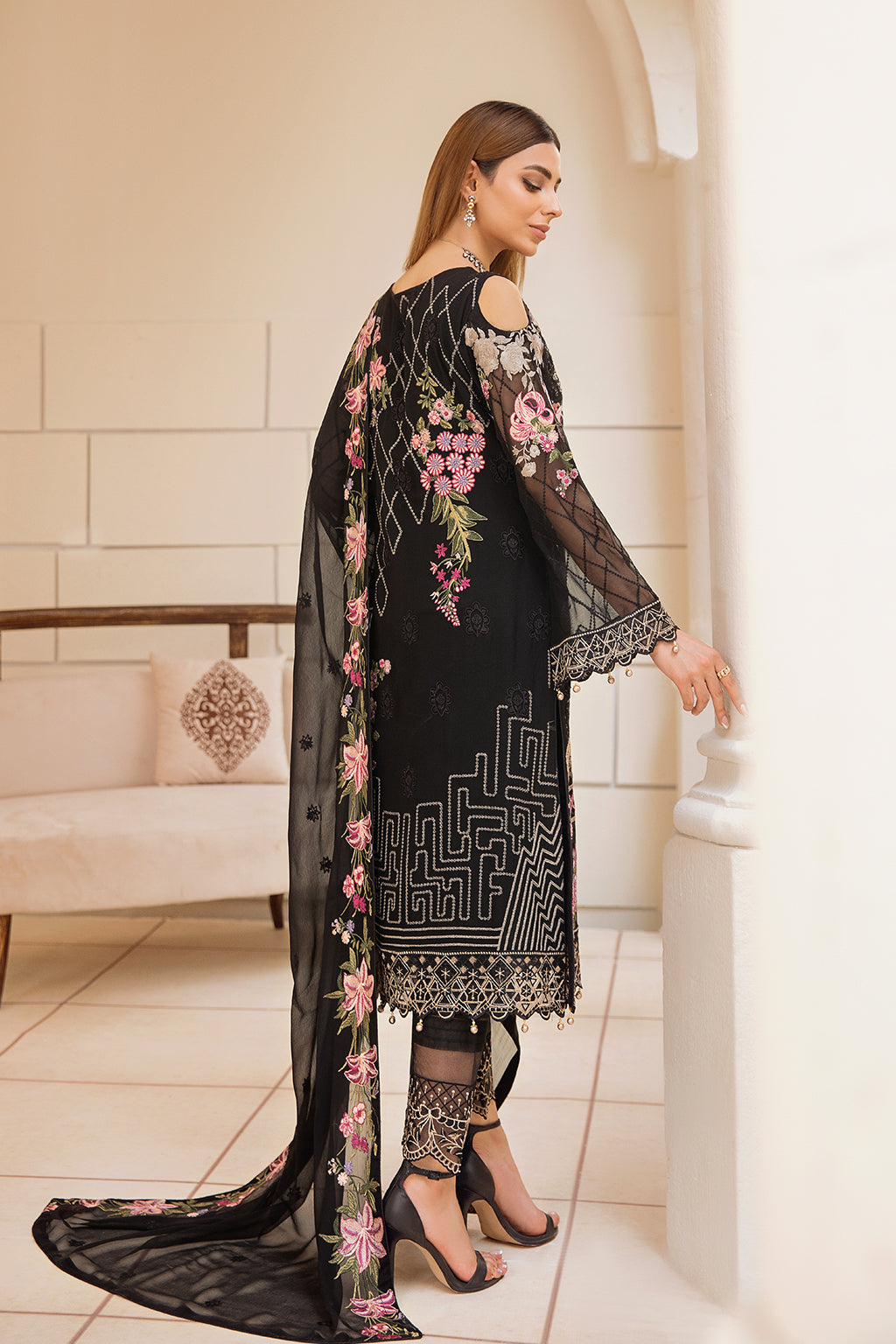 Ramsha Chevron L/Chiffon`22 D#405 (Vol-4)