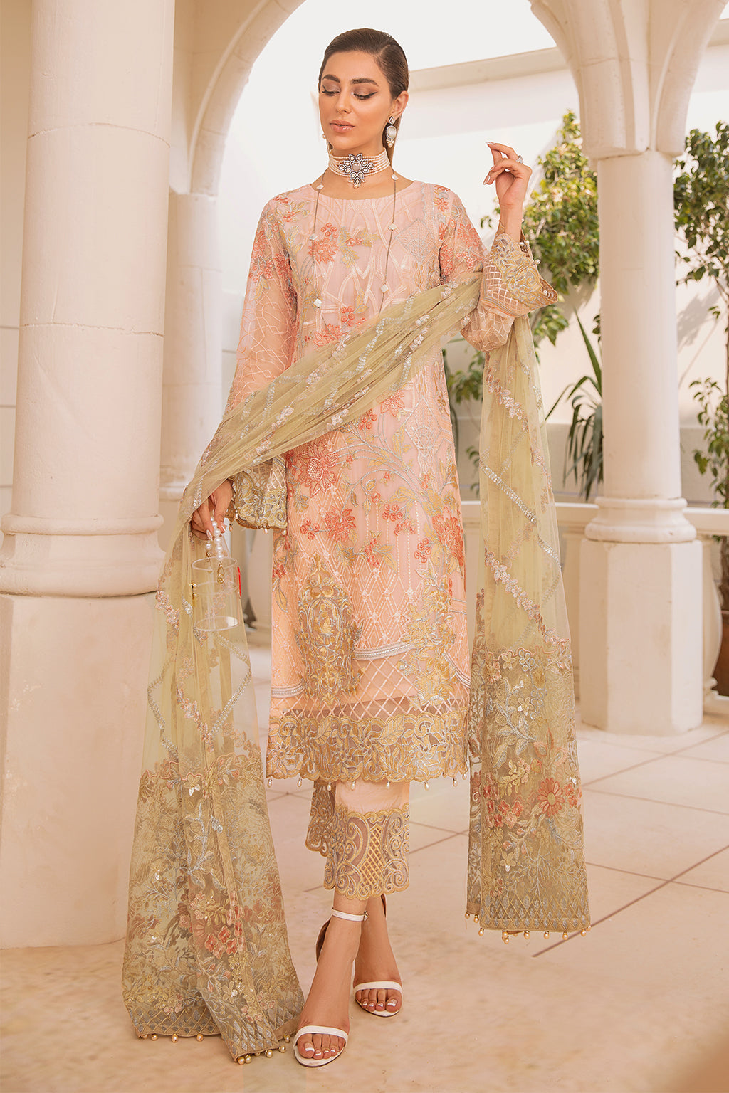 Ramsha Chevron L/Chiffon`22 D#402 (Vol-4)