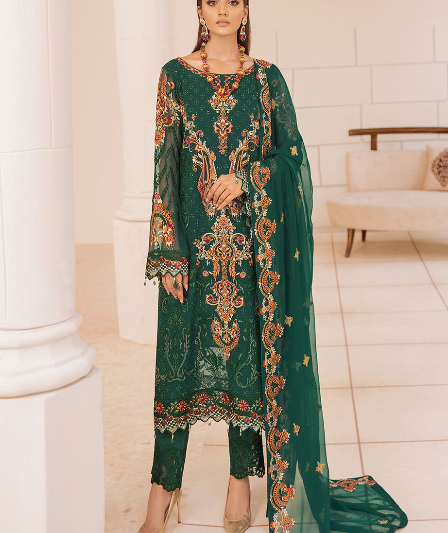 Ramsha Chevron L/Chiffon`22 D#409 (Vol-4)