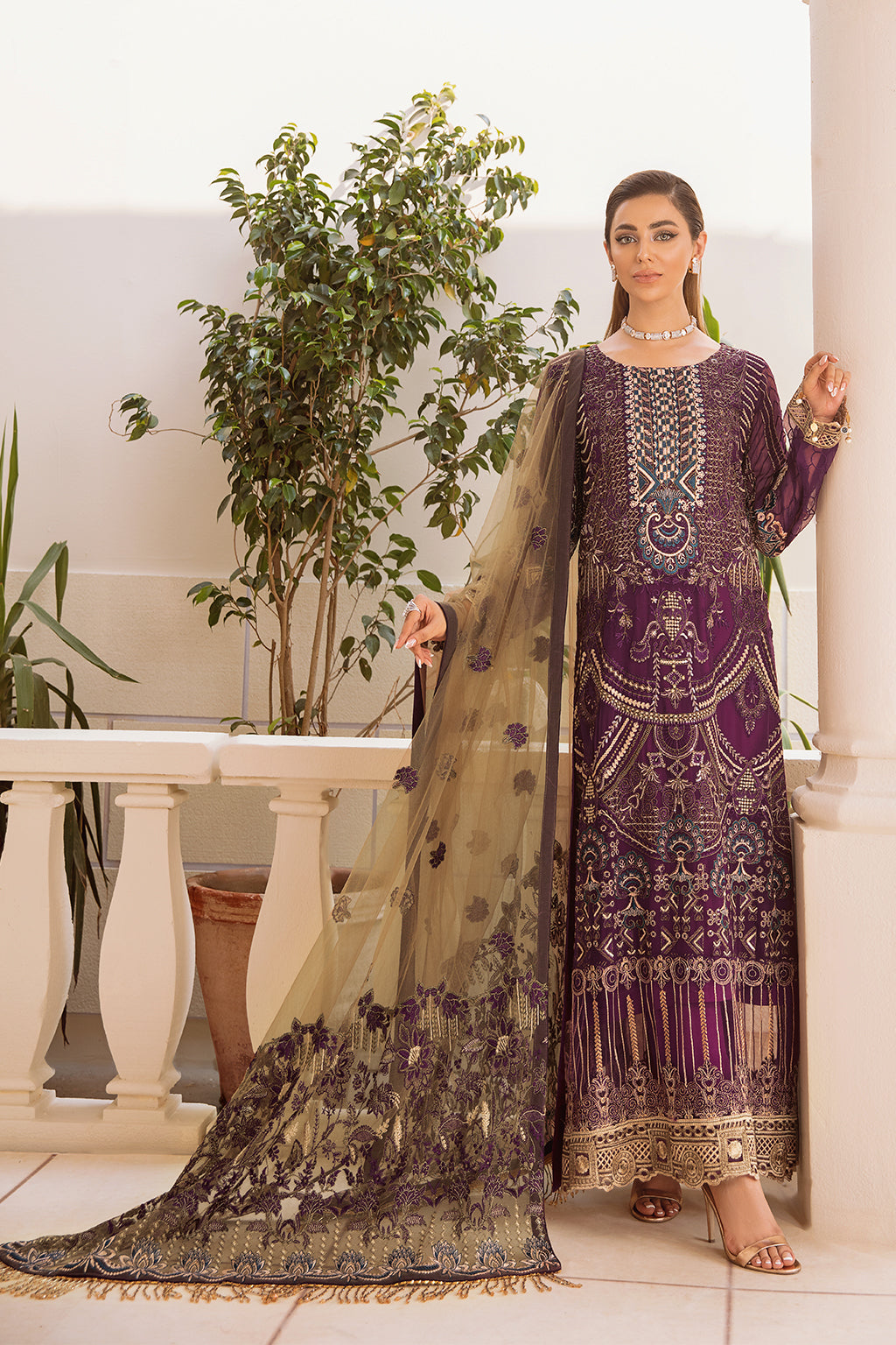 Ramsha Chevron L/Chiffon`22 D#401 (Vol-4)