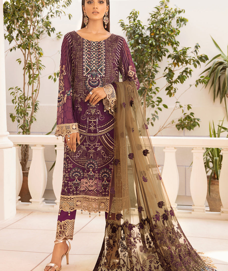 Ramsha Chevron L/Chiffon`22 D#401 (Vol-4)