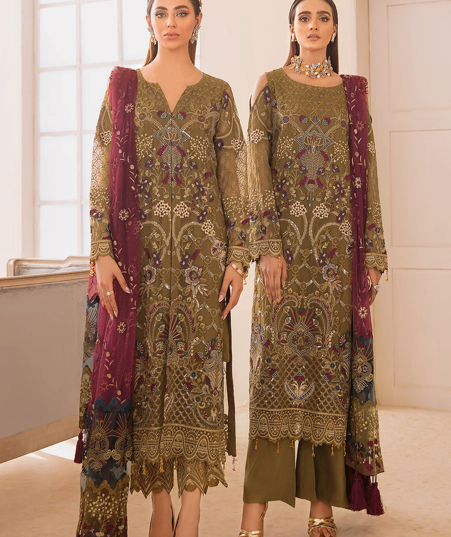 Ramsha Chevron L/Chiffon`22 D#406 (Vol-4)