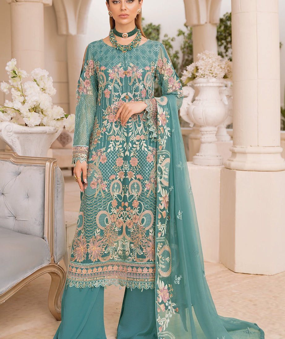 Ramsha Chevron L/Chiffon`22 D#411 (Vol-4)