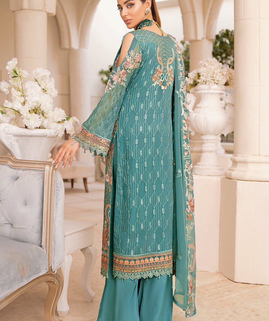 Ramsha Chevron L/Chiffon`22 D#411 (Vol-4)