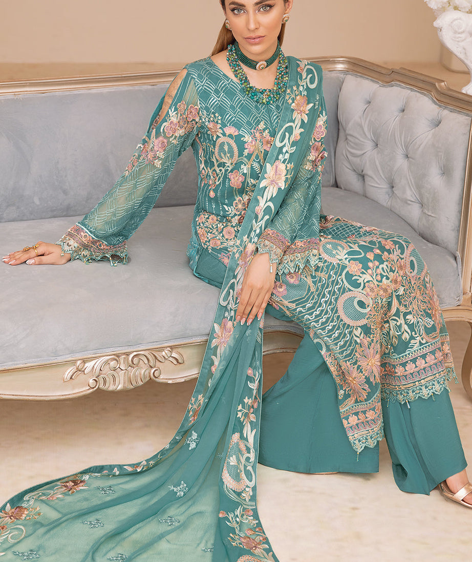 Ramsha Chevron L/Chiffon`22 D#411 (Vol-4)