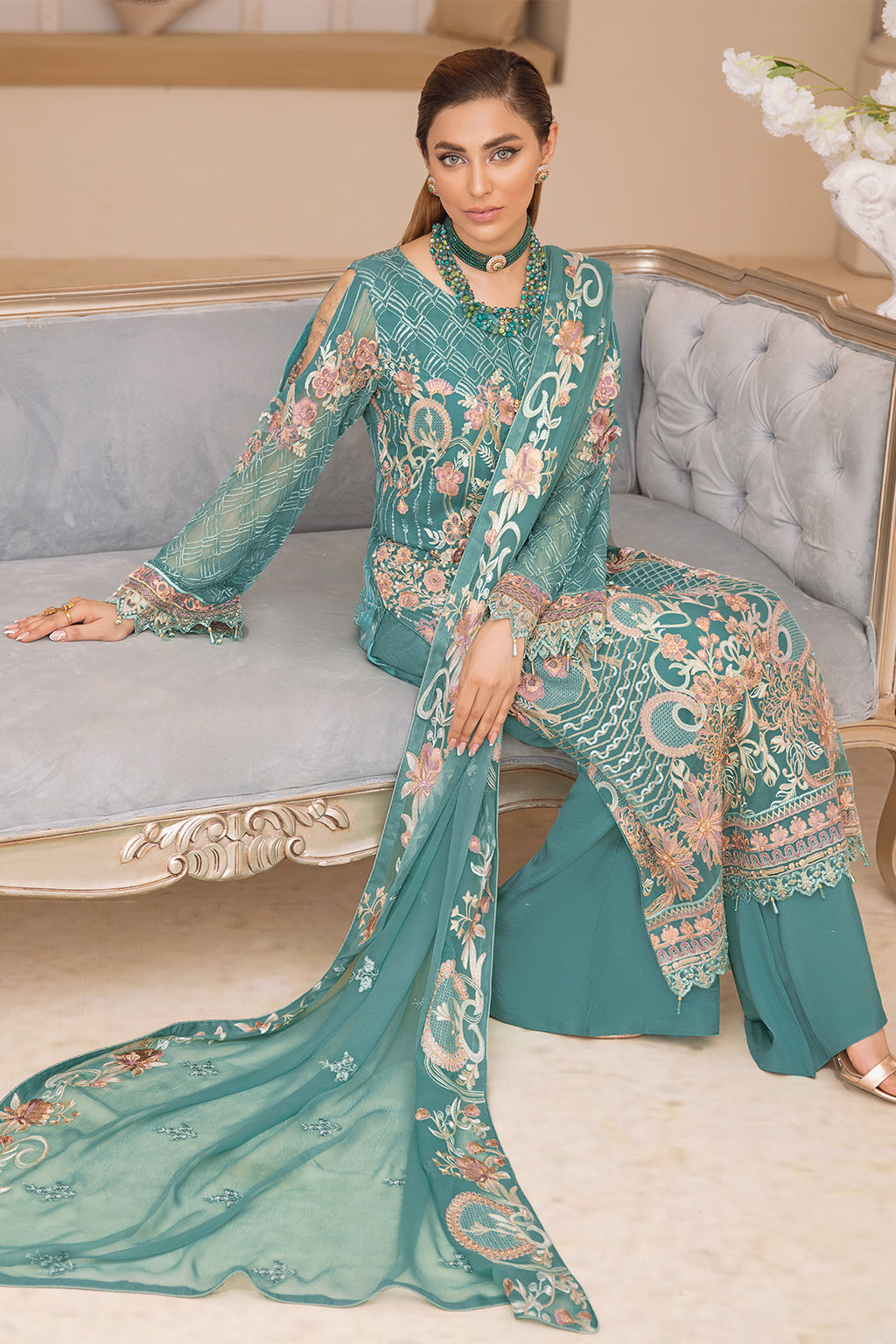 Ramsha Chevron L/Chiffon`22 D#411 (Vol-4)