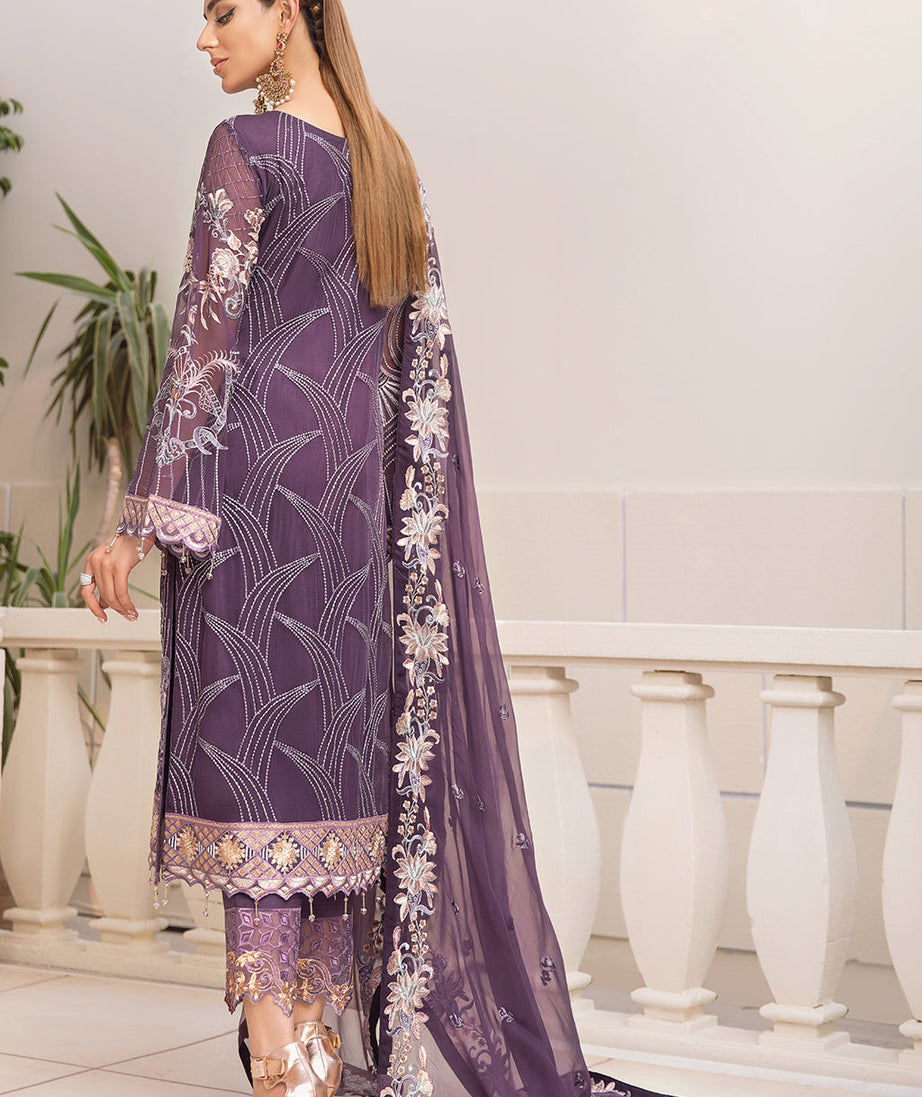 Ramsha Chevron L/Chiffon`22 D#408 (Vol-4)