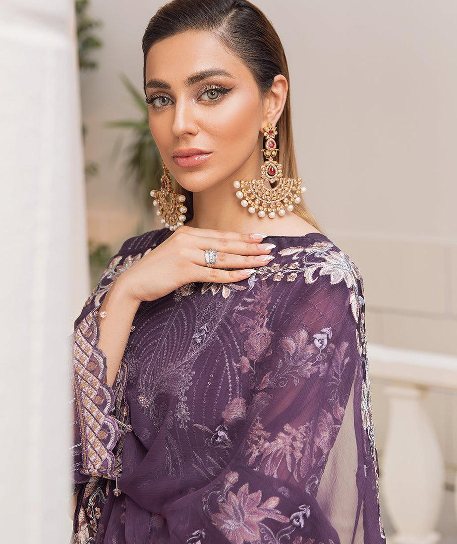 Ramsha Chevron L/Chiffon`22 D#408 (Vol-4)