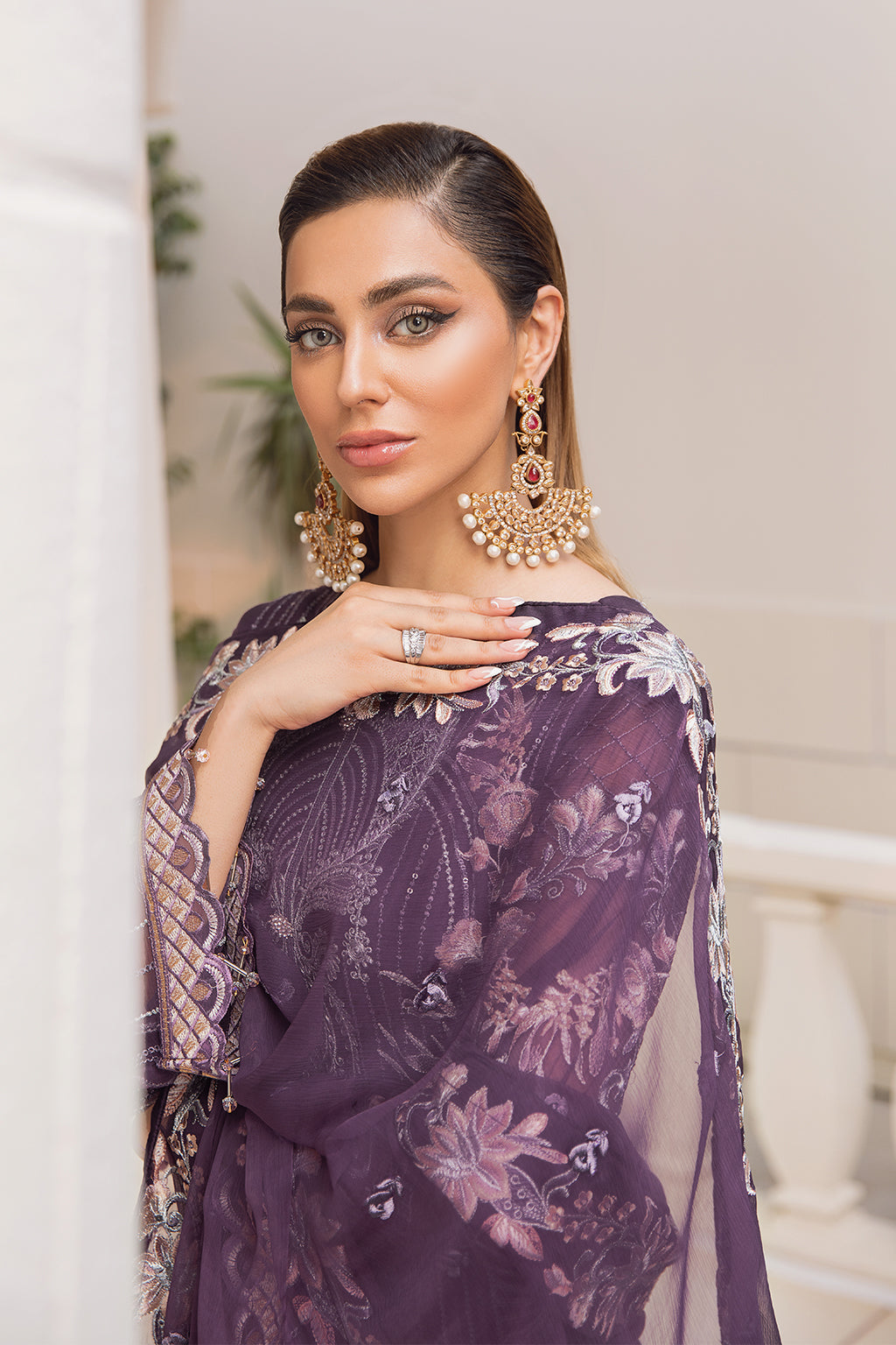 Ramsha Chevron L/Chiffon`22 D#408 (Vol-4)