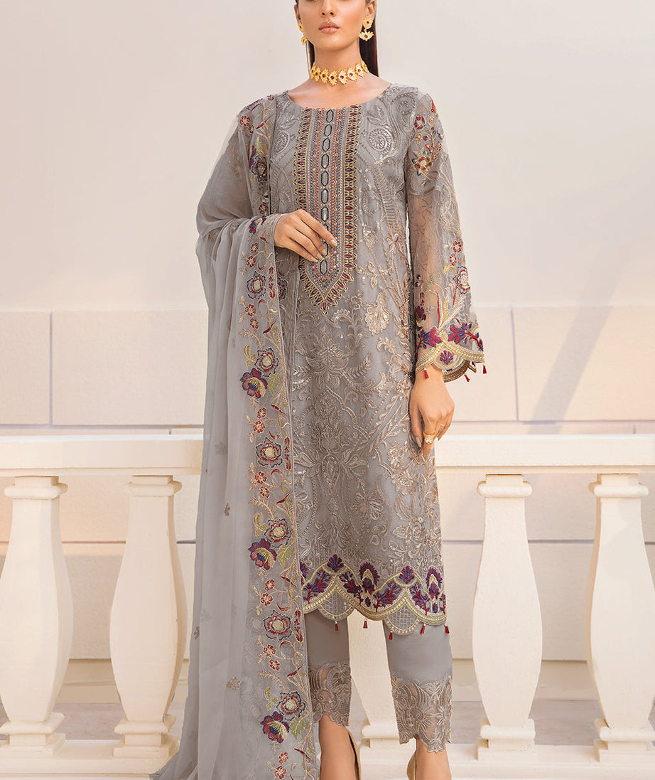 Ramsha Chevron L/Chiffon`22 D#404 (Vol-4)