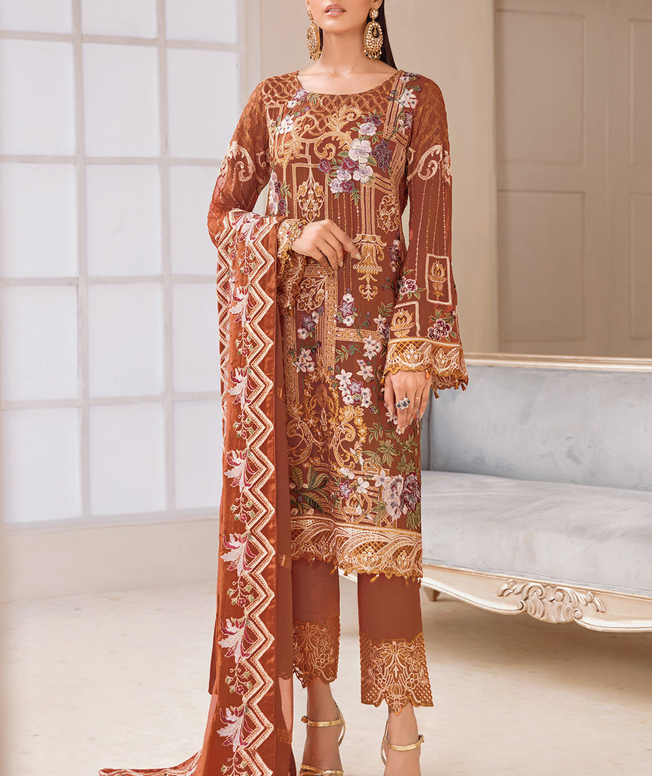 Ramsha Chevron L/Chiffon`22 D#412 (Vol-4)