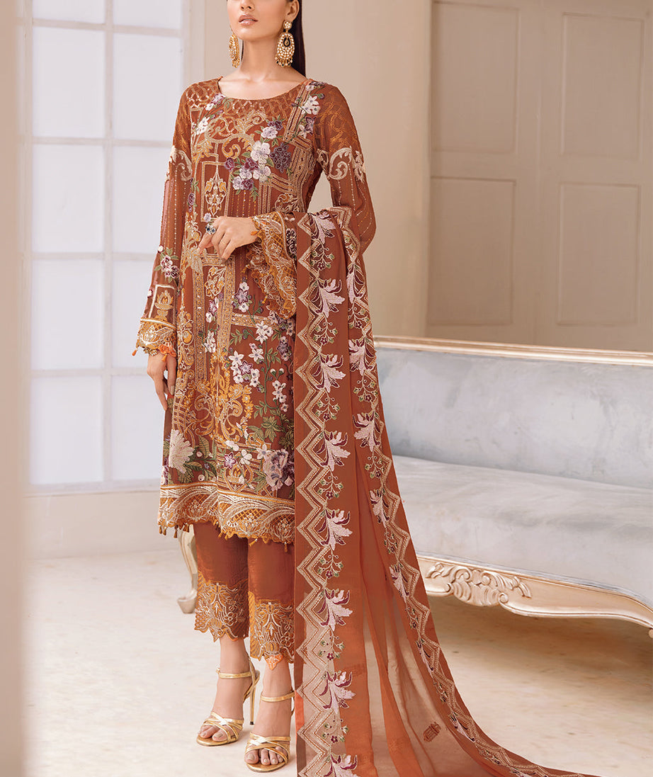 Ramsha Chevron L/Chiffon`22 D#412 (Vol-4)