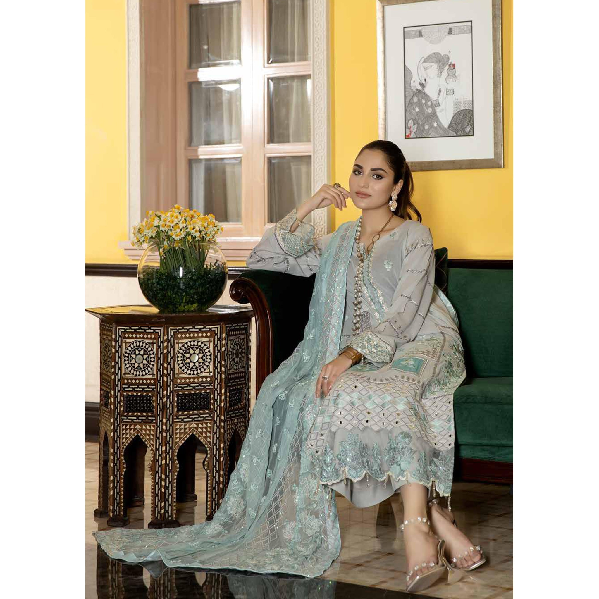 RA Tehzeeb Emb Swiss Lawn`22 D#8 (Vol-1)