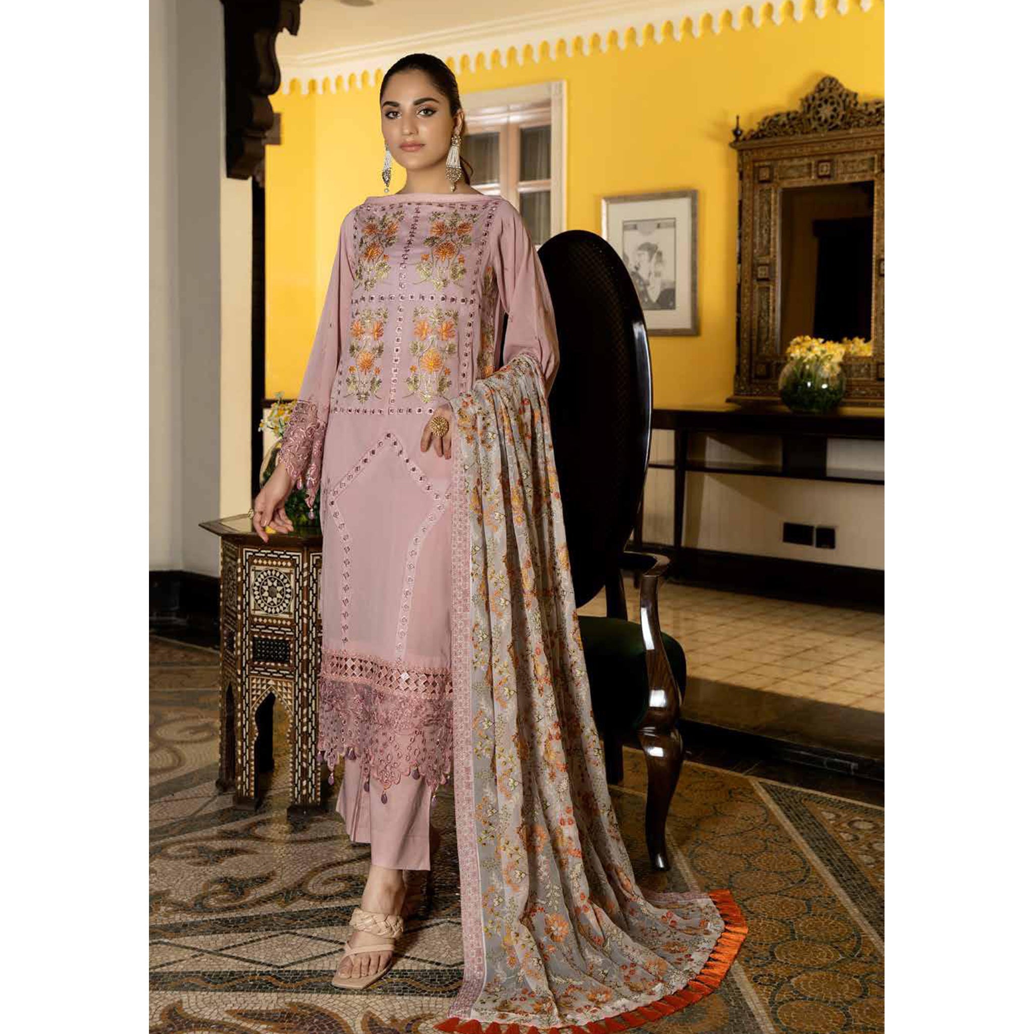 RA Tehzeeb Emb Swiss Lawn`22 D#4 (Vol-1)