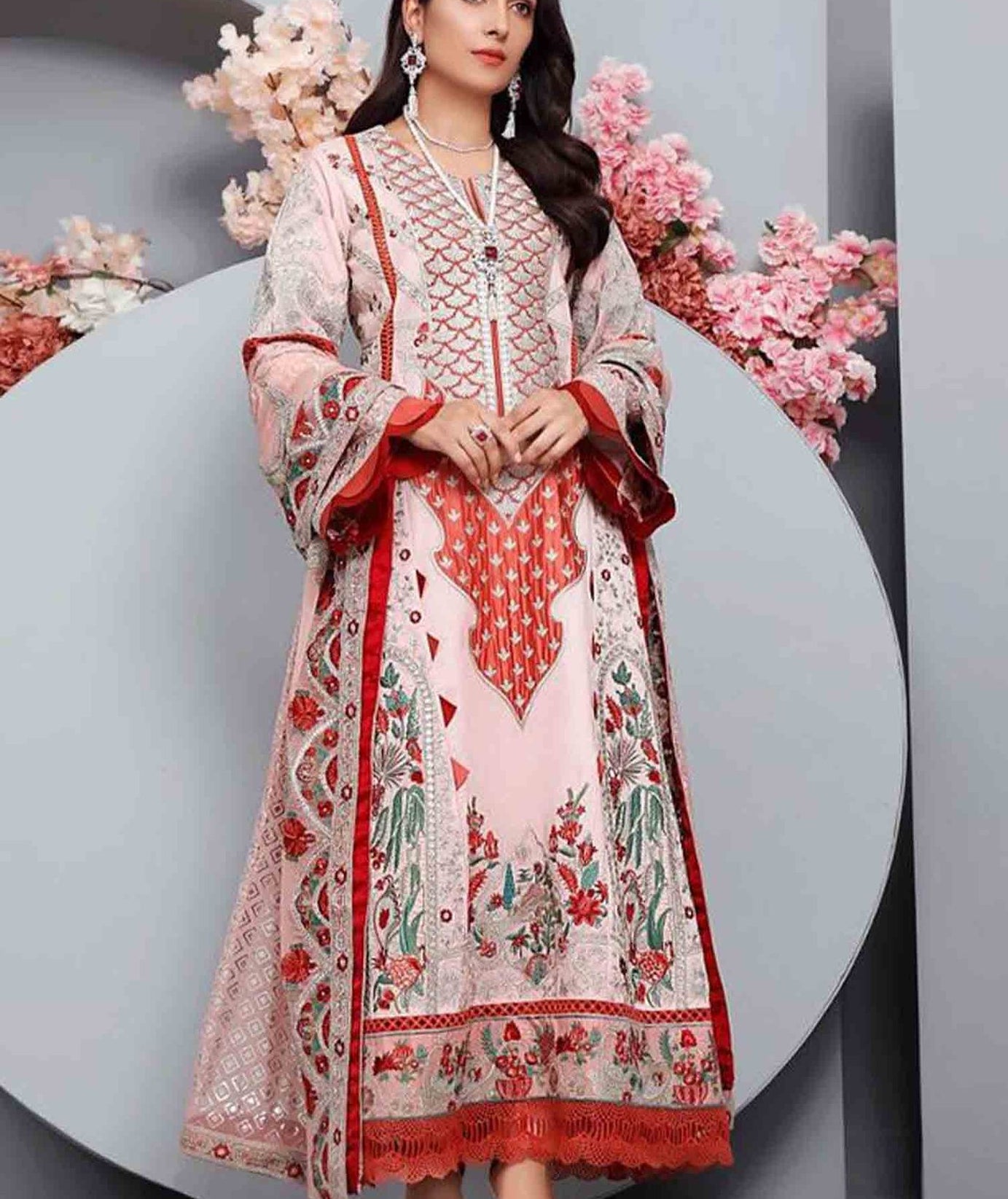 Maryam hussain Luxury Festive Lawn`21D#12 - MUSHK