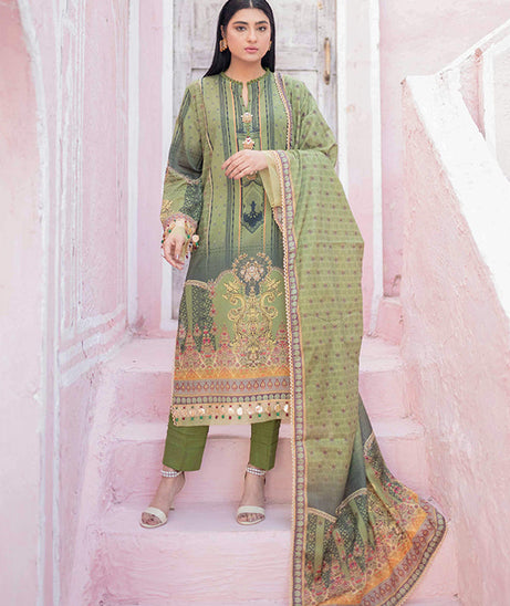Firdous Print Lawn`22 D#2376 Green